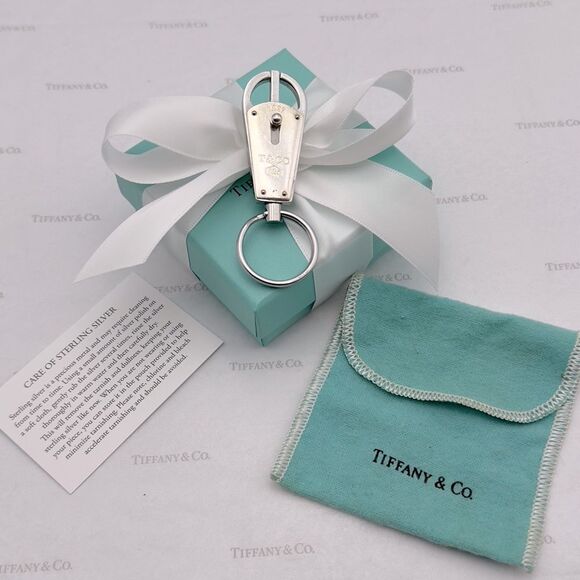 Tiffany & Co. Other - Tiffany & Co. Makers Valet Key Ring in Sterling Silver Stainless Steel Keychain